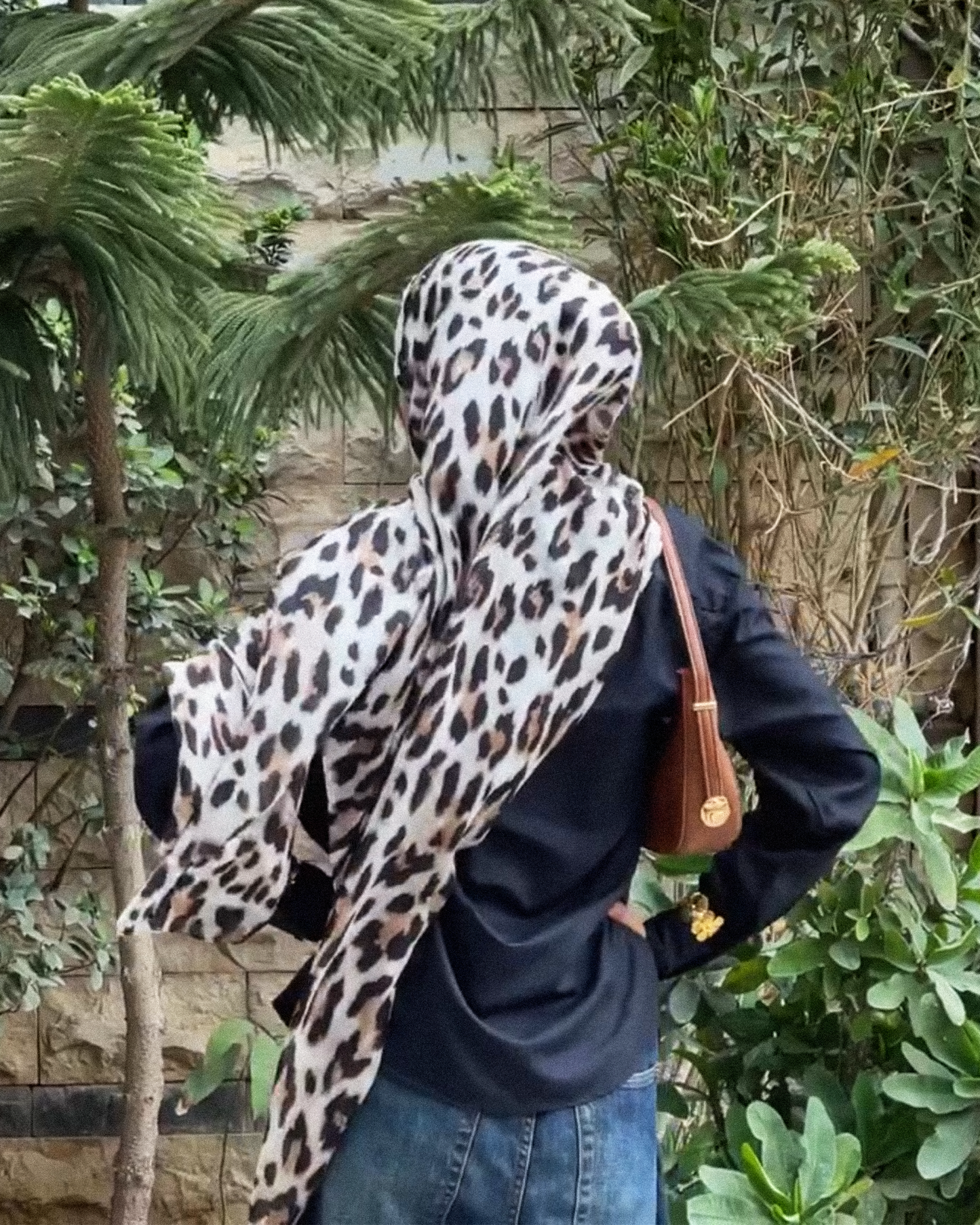 Snow Leopard Print Hijab //. Premium Summer Scarves